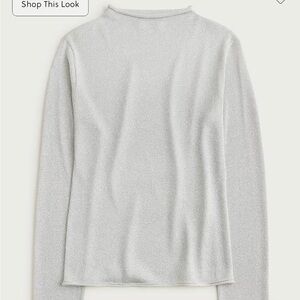 Metallic mockneck sweater